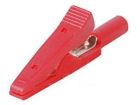 Krokodylek pomiarowy z gniazdem 2mm KK187-BK 50V/30V 10A - Czerwony
