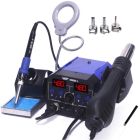 Stacja lutownicza 2w1 HOTAIR WEP 938BD-II 740W Lampo lupa 