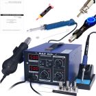 Stacja lutownicza 2w1 HOTAIR WEP 852D+ 740W wentylator + Odsysacz, flux