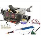 Stacja lutownicza WEP 853D 5A zasilacz 30V/5A +Odsysacz, flux 223