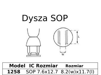 Dysza hot air do SOP 7.6x12.7mm 1258