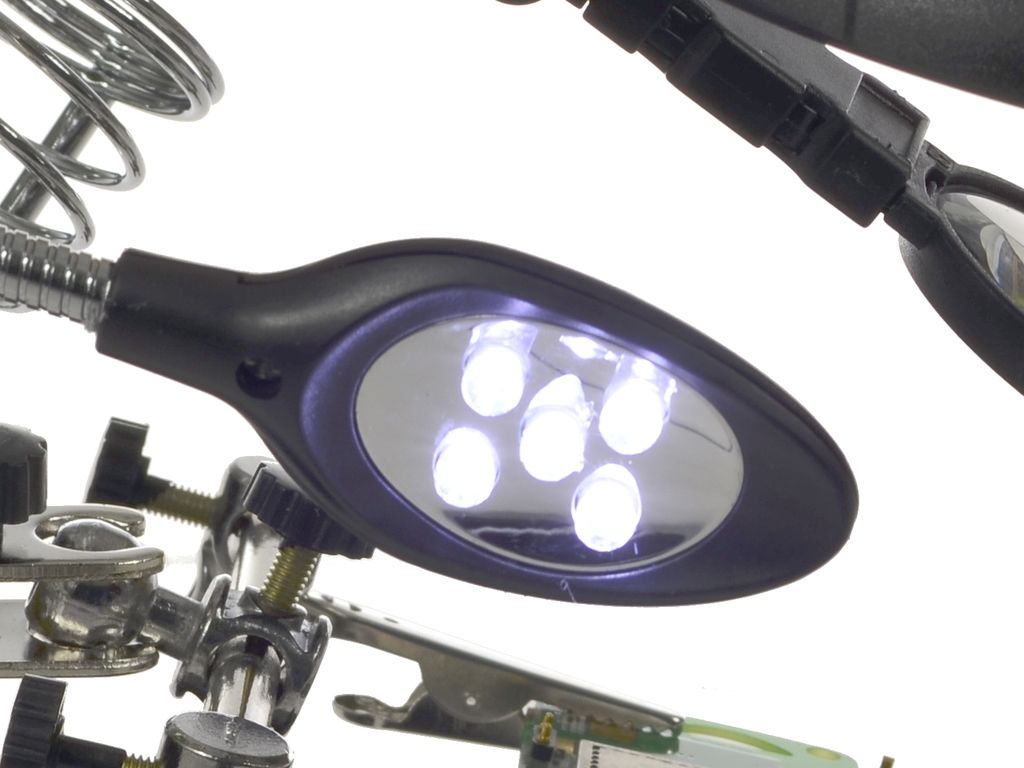 Trzecia ręka ZD-126-3 uchwyt i lupa, podświetlenie LED
