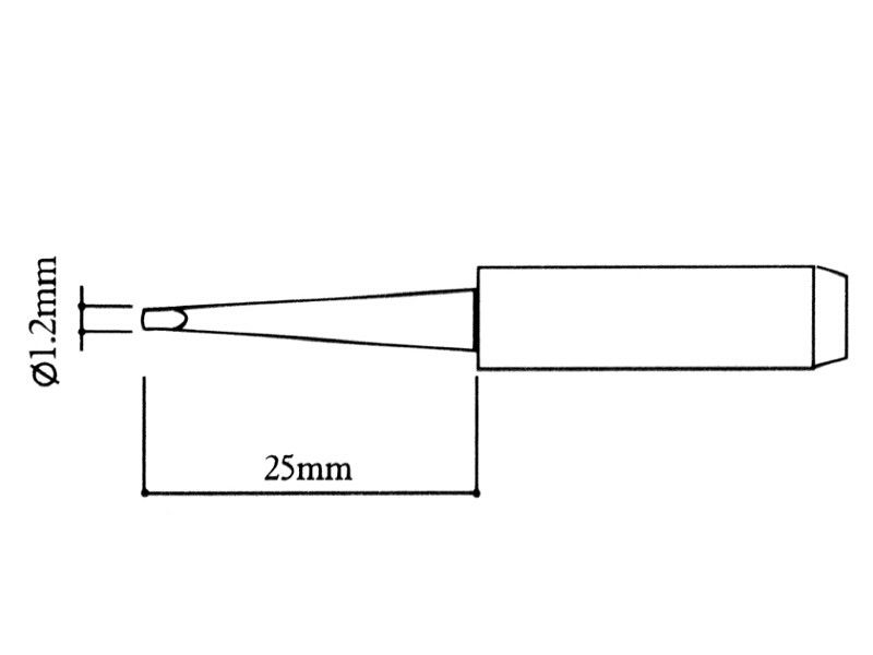 Grot lutowniczy śrubokręt płaski 1.2mm 900M T-1.2LD do stacji WEP AOYUE ZHAOXIN YIHUA PT