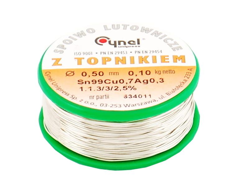 Cyna z topnikiem 0,70mm 0,25kg S-Sn99Cu1-1.1.3  PB FREE