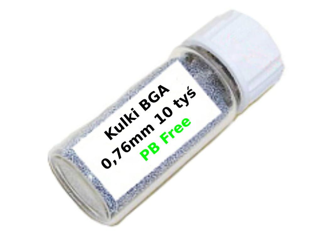 Kulki BGA 10000 szt 0,76 mm Sn96,5/Ag3/Cu0,5 bezołowiowe