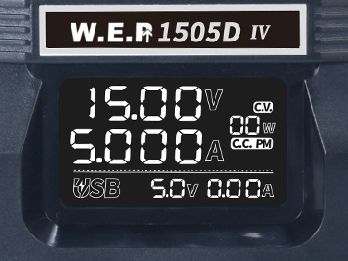 Zasilacz laboratoryjny WEP 1505D-IV 15V 5A z wyjście USB