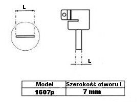 Dysza płaska 7mm do spawania plastiku (Mocowanie 22mm) - Model 1607P