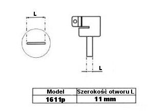 Dysza płaska 11mm do spawania plastiku (Mocowanie 22mm) - Model 1611P