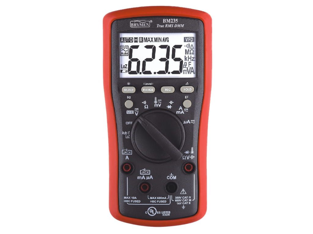 Miernik uniwersalny BRYMEN BM235  TRMS (AC+DC) VFD EF 50kHz pomiar. Temp.