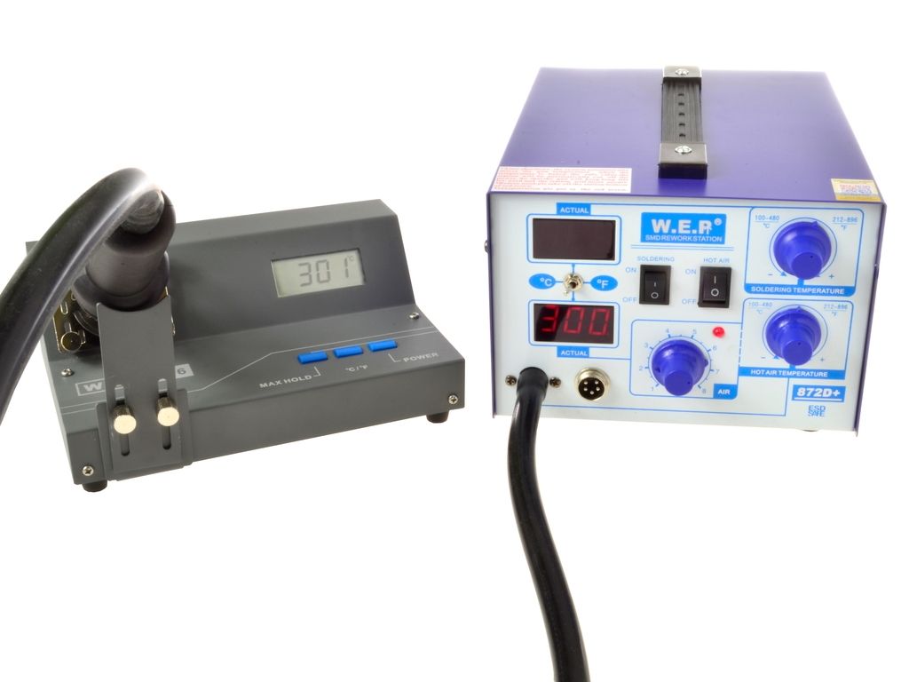 Cyfrowy miernik temperatury hot-air WEP-196 | Wyświetlacz LCD | Termopara typu K