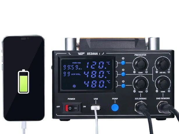 Stacja lutownicza BGA Hotair WEP 853AAA-I 3w1 separator LCD