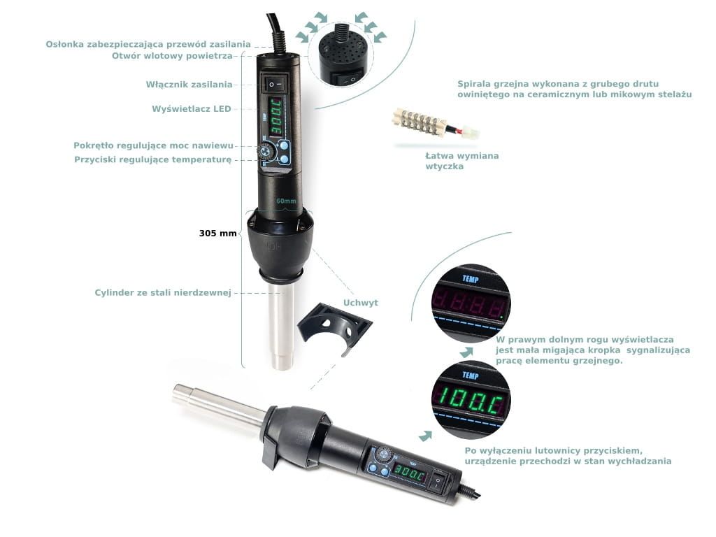 Stacja lutownicza Hotair WEP 8858-I