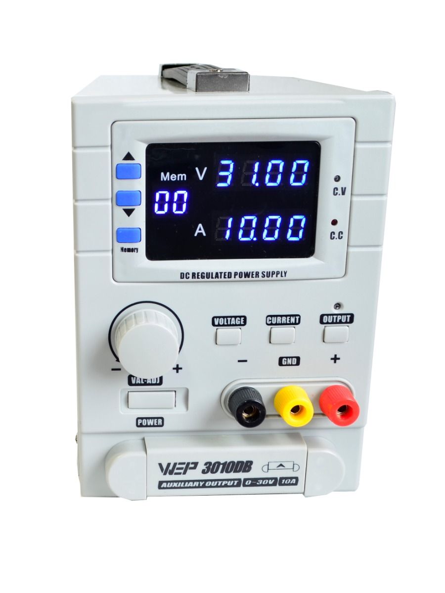 Zasilacz laboratoryjny WEP 3010DB 30V 10A 3xOUT +USB +60 pamięci ustawień