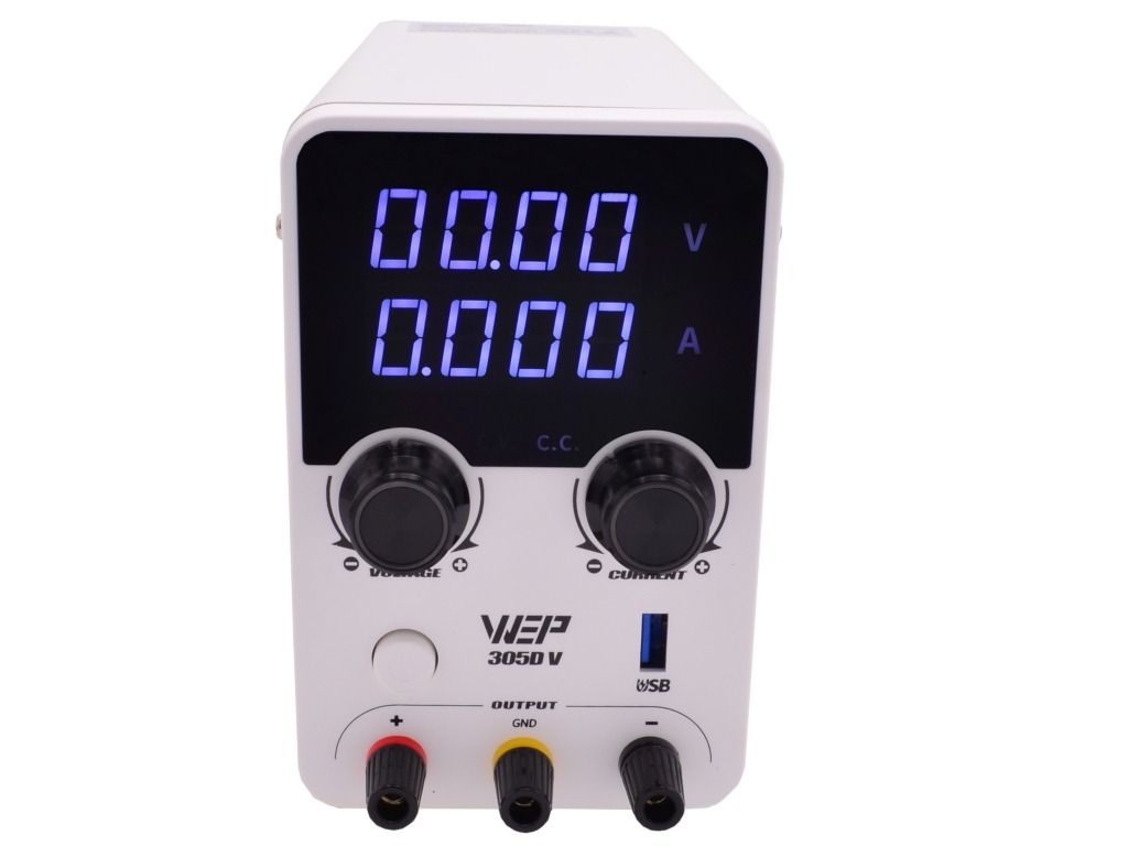 Zasilacz laboratoryjny WEP 305D-V 0–30V 5A 150W USB Quick Charge 20W