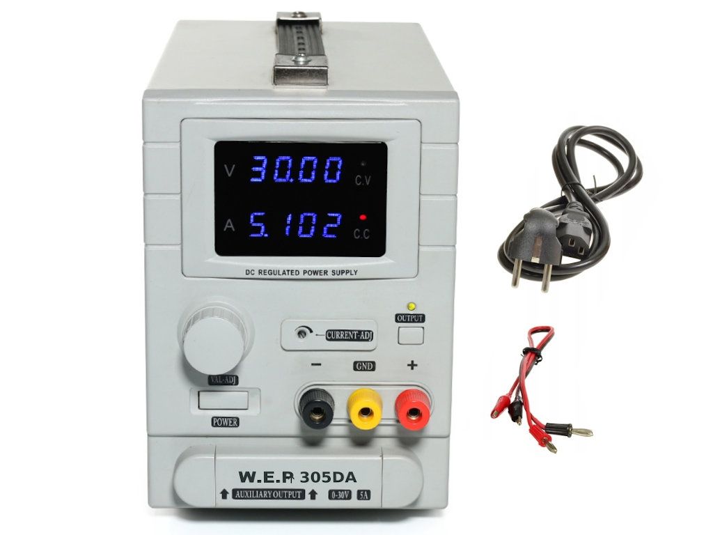 Zasilacz laboratoryjny WEP 305DA 30V 5A