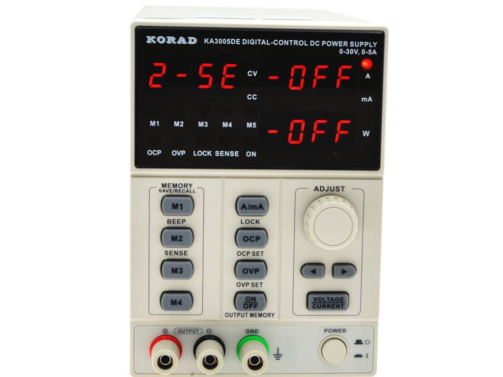 Zasilacz laboratoryjny KORAD KA3005DE 30V5A, PAMIĘĆ x5, OCP OVP  SENSE
