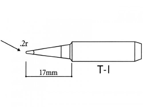 Grot lutowniczy 900M do stacji PT WEP Yihua Zhaoxin T-I 0.2mm stożek
