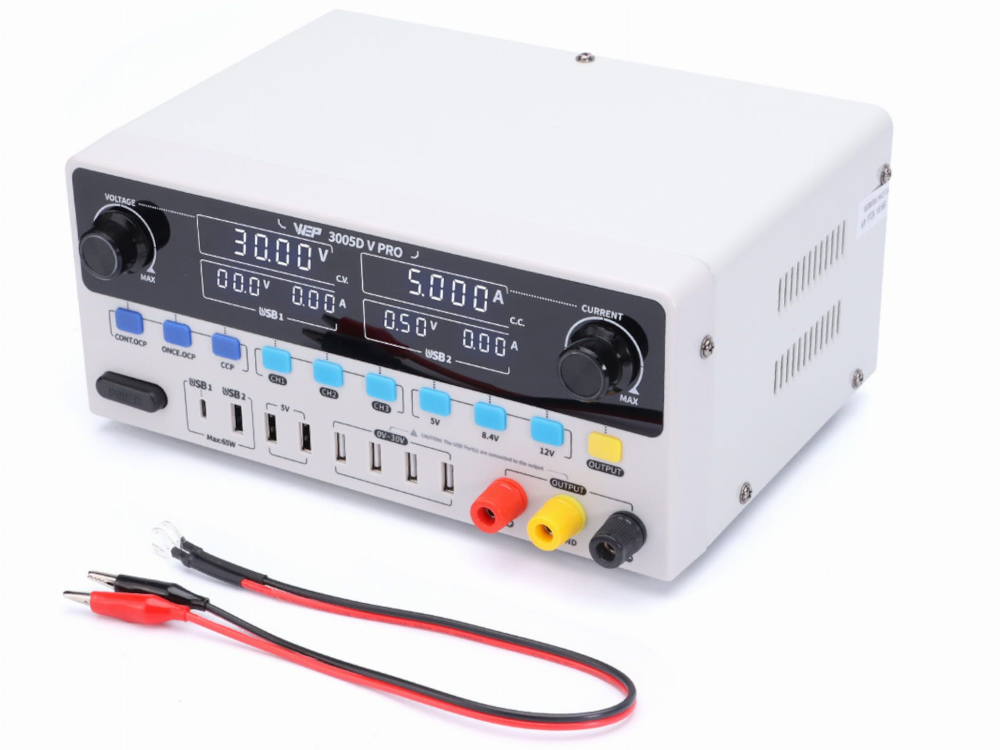 Zasilacz Laboratoryjny WEP 3005D-V 30V 5A 8xUSB precyzyjny
