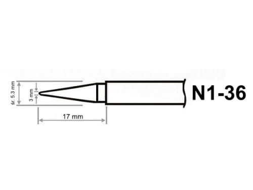 Grot do stacji ścięty 3mm ZD-931 typ N1-36