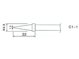 Grot do stacji stożek 1.5mm ZD-98, ZD-99, ZD-200C typ C1-1