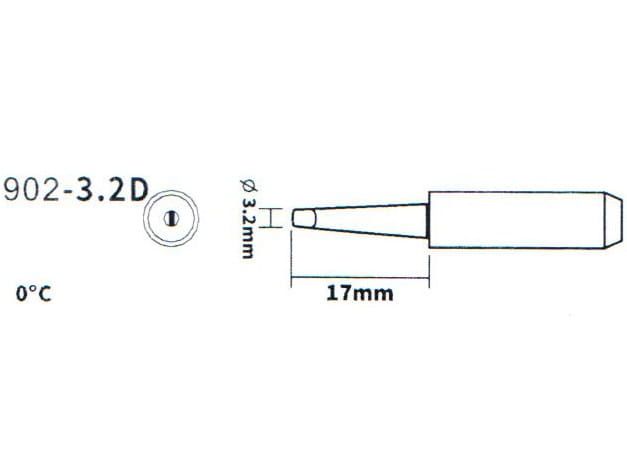 Grot do stacji WEP 902-3.2D 3.2mm ŚRUBOKRĘT PŁASKI