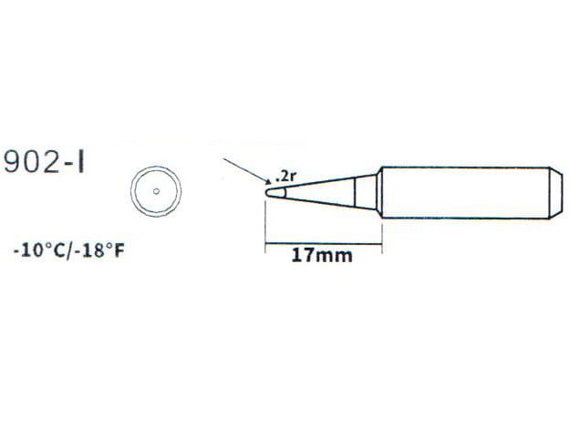 Grot do stacji WEP 902-I 0.2mm STOŻEK