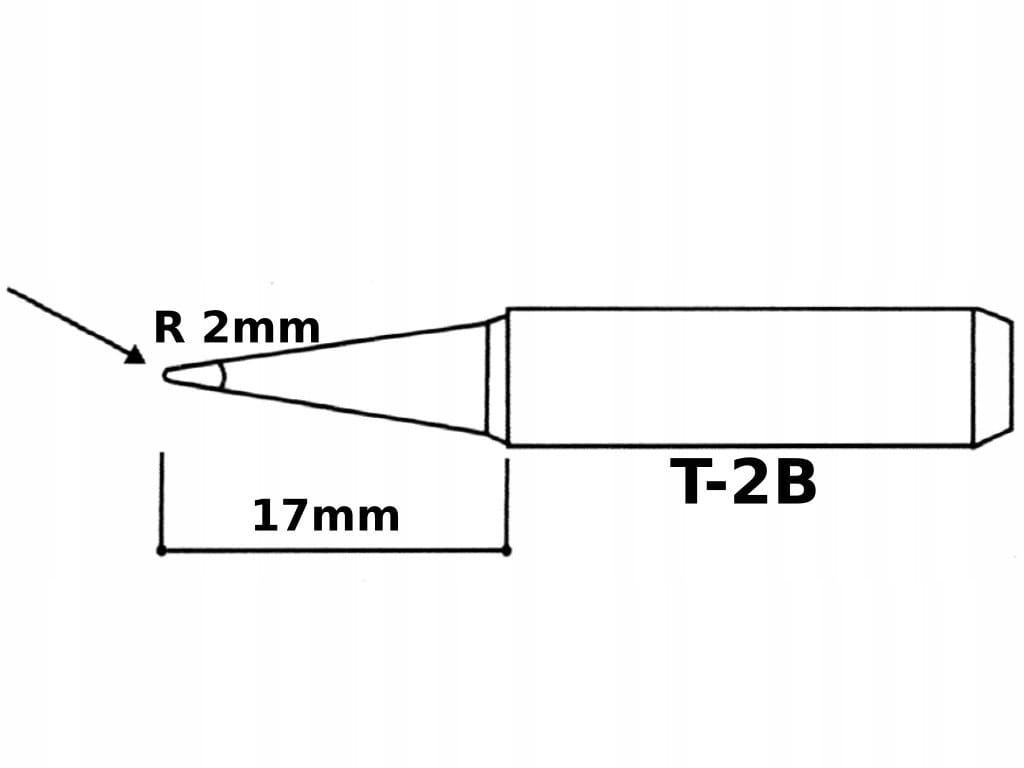 Grot lutowniczy 900M do stacji PT WEP Yihua Zhaoxin T-2B 2mm stożek