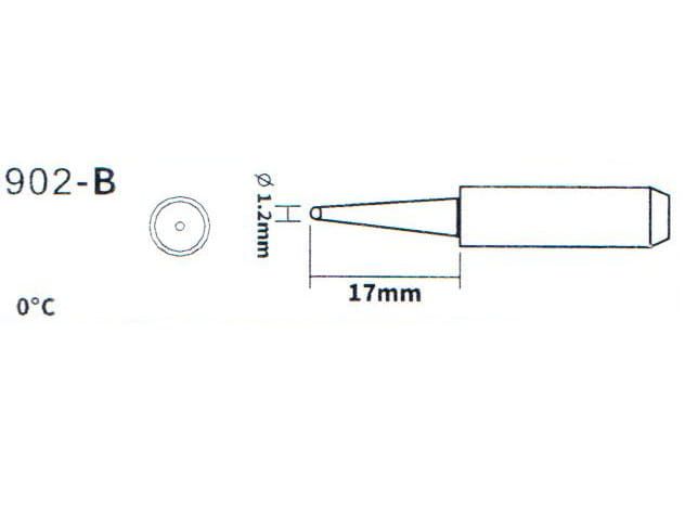 Grot lutowniczy 900M do stacji PT WEP Yihua Zhaoxin T-B 0.5mm stożek