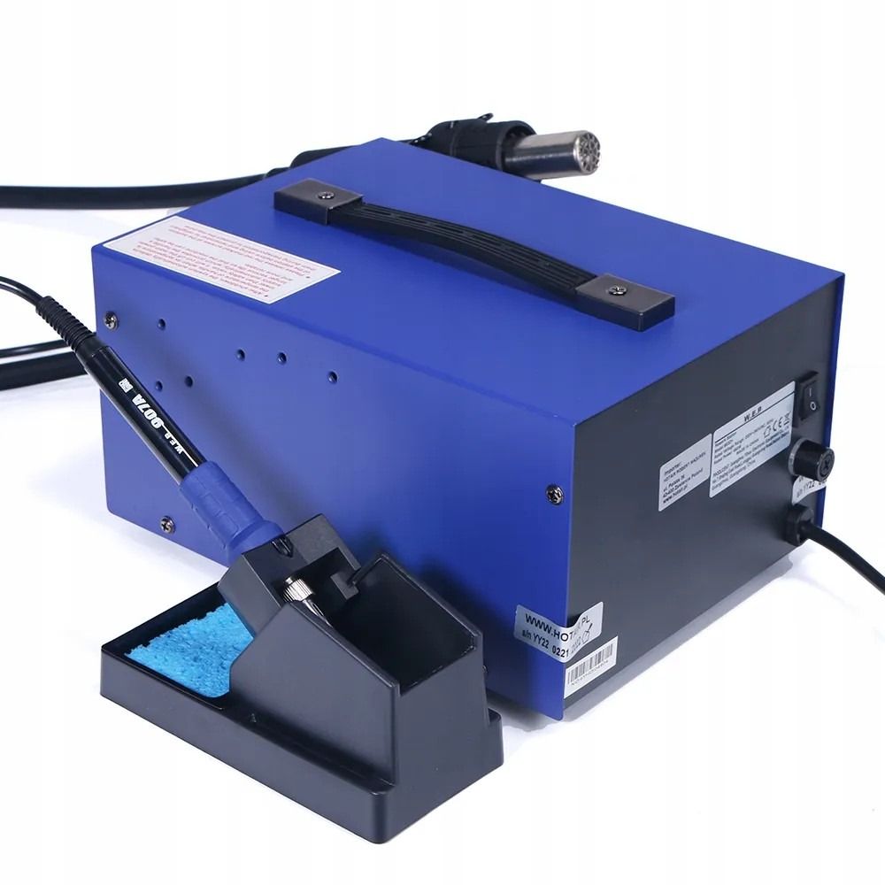 Stacja lutownicza 2w1 HOTAIR WEP 852D+ 700W kompresor + Groty, pasta, cyna