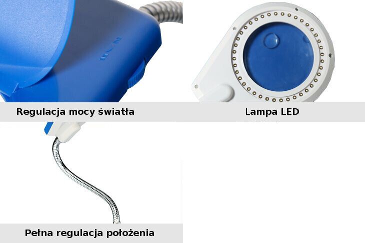 Lampa lupa z podświetleniem 40 LED x5 628A-0