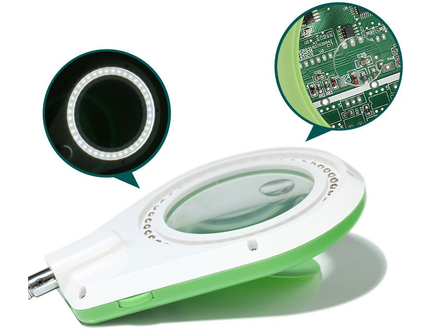 Platforma naprawcza z lupo lampą LED 628A-1
