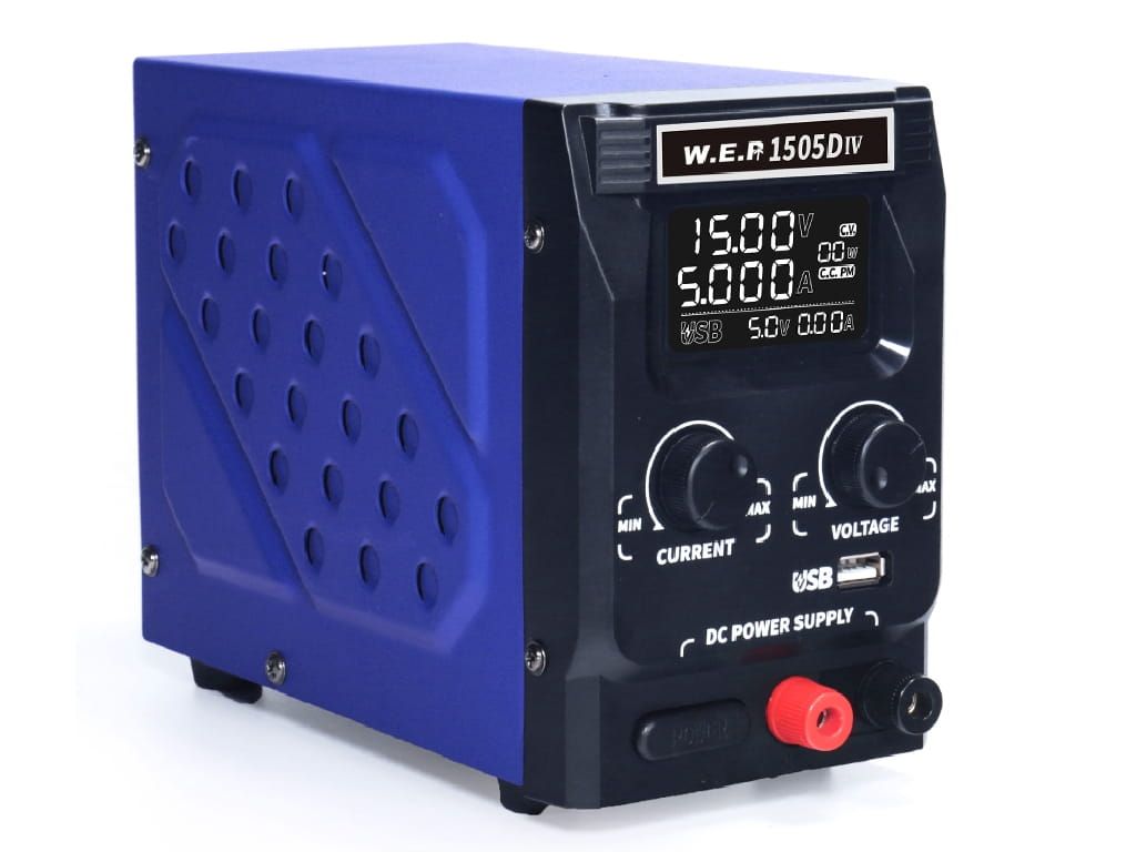 Zasilacz laboratoryjny WEP 1505D-IV 15V 5A z wyjście USB