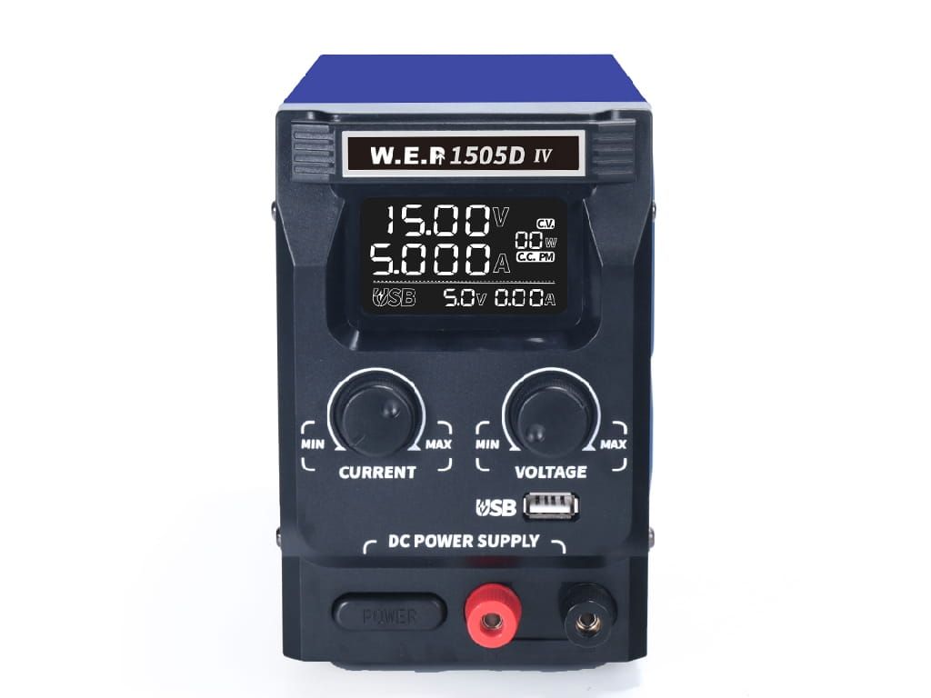 Zasilacz laboratoryjny WEP 1505D-IV 15V 5A z wyjście USB