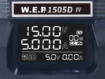 Zasilacz laboratoryjny WEP 1505D-IV 15V 5A z wyjście USB