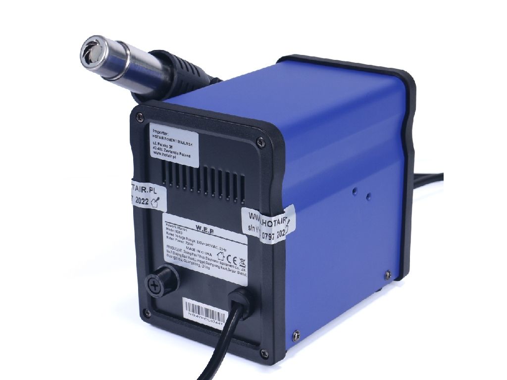 Spawarka do plastiku  WEP 858D | Gorące powietrze 700W | Zestaw 3 dysz szczelinowych