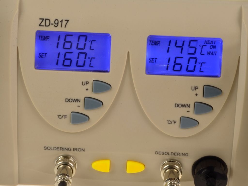 Stacja rozlutownicza ZD-917 80W rozlutownica/odsysacz cyny z lutownicą grotową