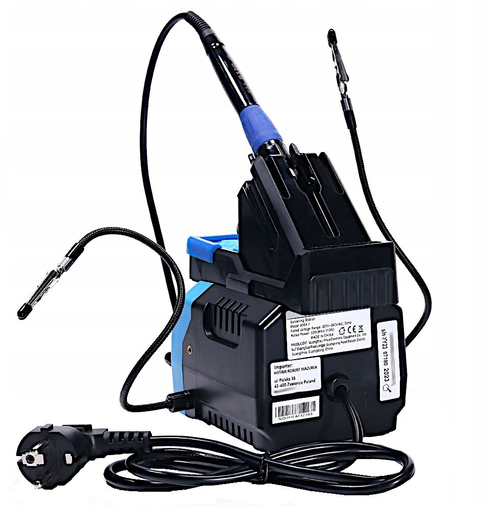Stacja lutownicza WEP 936A-II 115W ESD Safe + Elektryczny Odsysacz Cyny i Akcesoria