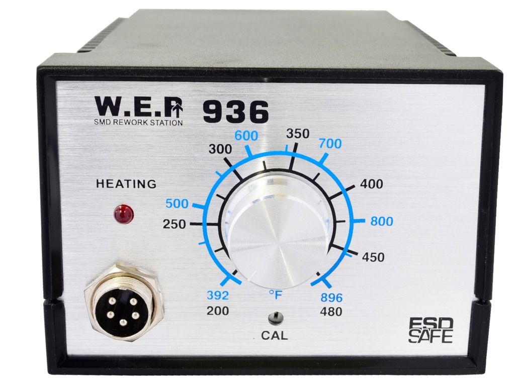 Stacja lutownicza WEP 936 60W ESD Safe + Zestaw Ekspercki (Groty, Topnik, Kalafonia, Cyna)