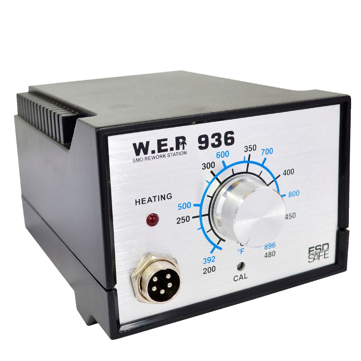 Stacja lutownicza WEP 936 60W Transformatorowa ESD Safe - Kompletny Zestaw Startowy (Kalafonia 40g, Pasta 40g, Cyna 14g, Odsysacz WEP-190, 5x Grot Black HQ)