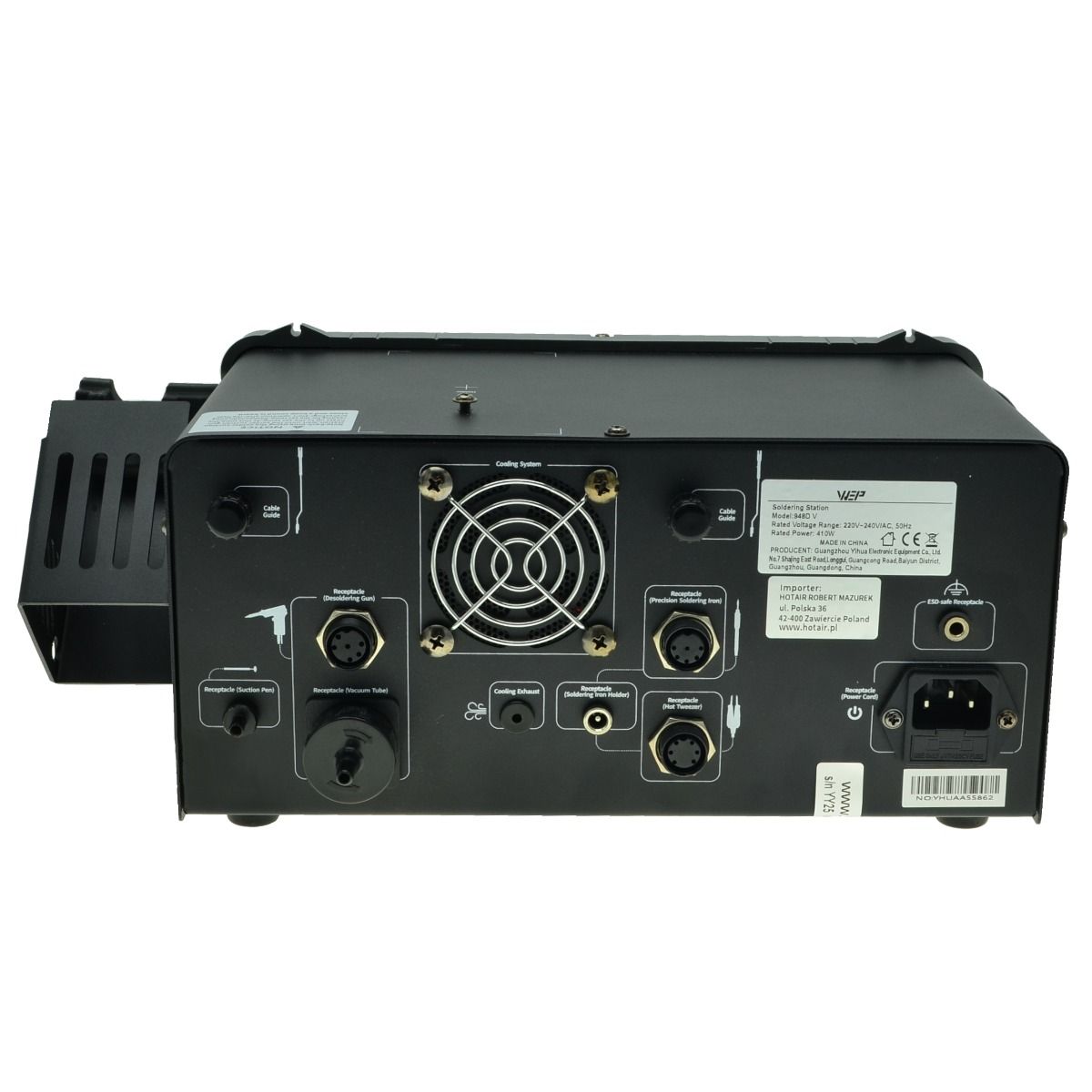 Stacja lutownicza rozlutownica 5w1 HOTAIR WEP 948D-V C120 C210 termopęseta