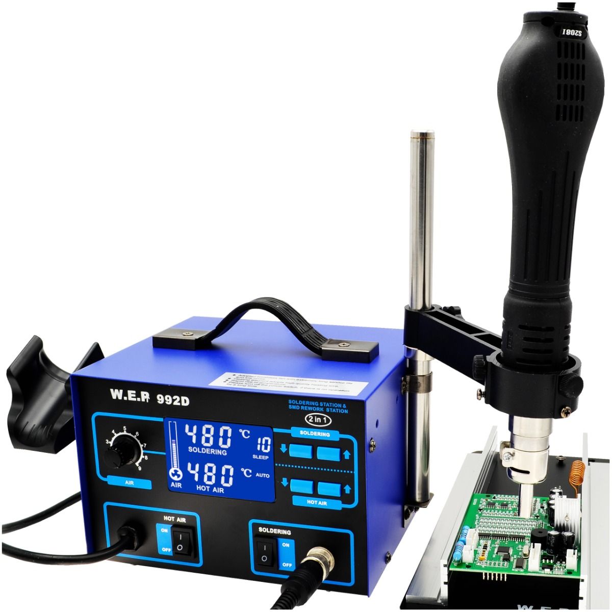 Stacja Lutownicza HOTAIR WEP 992D +GROTx5 FLUX 223 Cyna