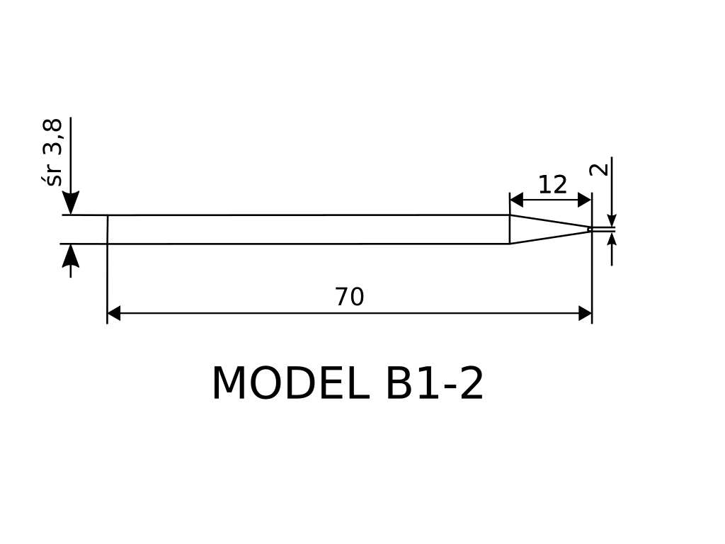 Grot do lutownicy ZD-723B 30/70W  B1-2