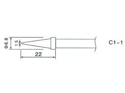 Grot do stacji stożek 1.5mm ZD-98, ZD-99, ZD-200C typ C1-1