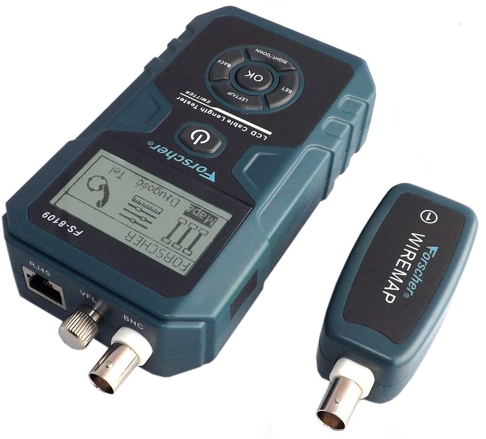 Zaawansowany tester sieci LAN RJ-45 z pomiarem PoE i długości kabla | Forscher FS8109
