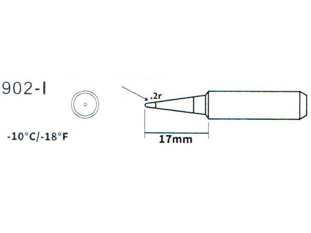 Grot do stacji WEP 902-I 0.2mm STOŻEK