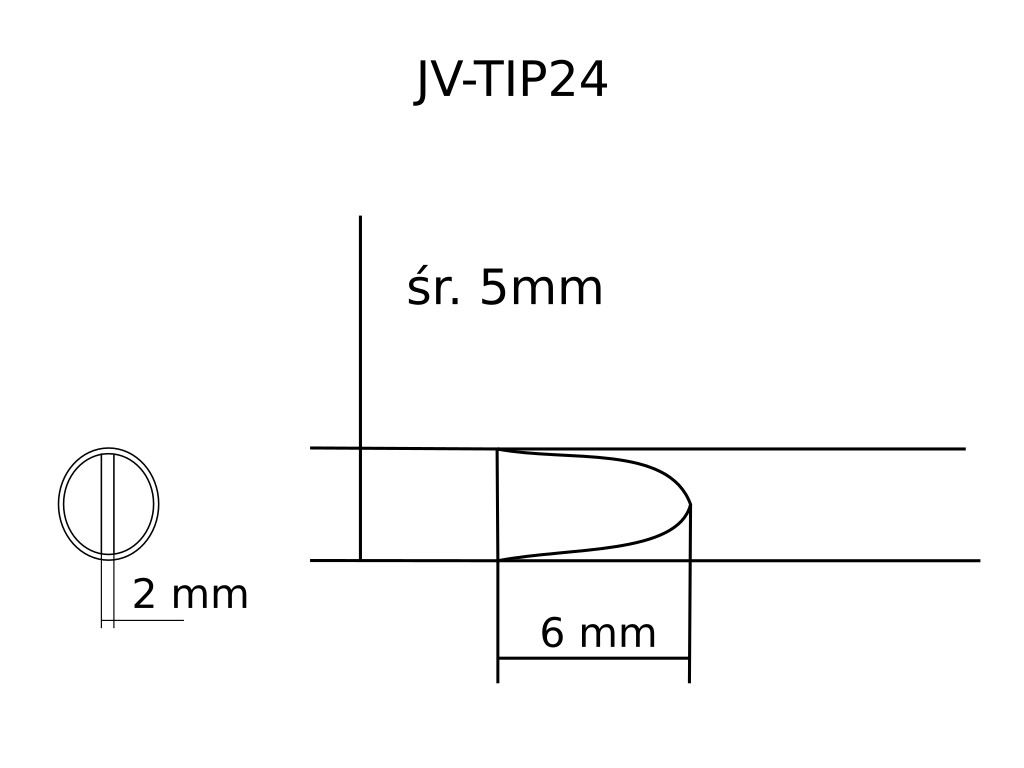 Grot śrubokręt płaski  2.0mm JV-TIP24 do stacji iSolder-40 PT AOYUE