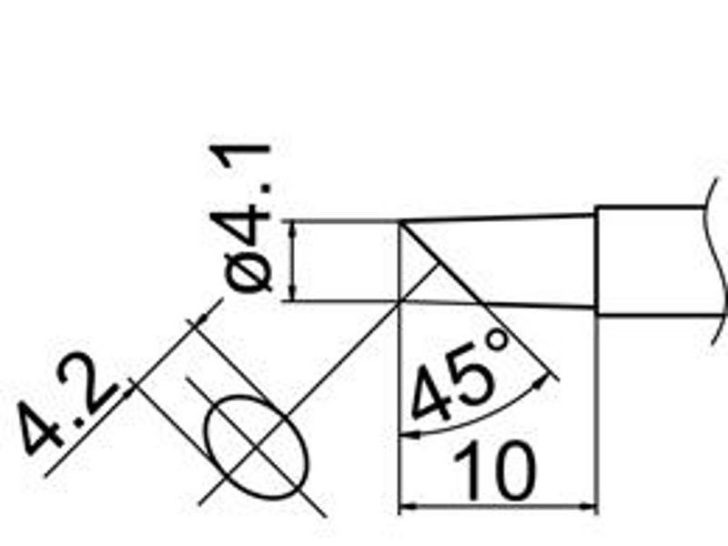 Grot ścięty ukośnie 4.1mm JV-TP36N do stacji iSolder-40  PT AOYUE T12