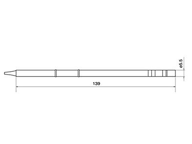 Grot ścięty nóż 4.7mm JV-TP44 do stacji iSolder-40  PT AOYUE T12