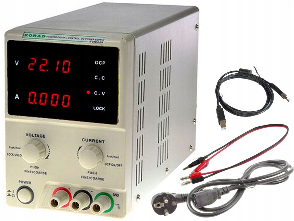 Zasilacz laboratoryjny KORAD KD6005P 60V 5A  komunikacja z PC