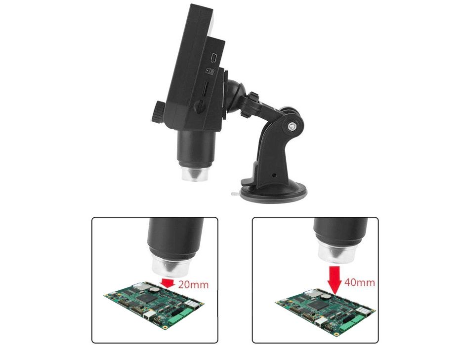 Przenośny mikroskop LCD, 600X HD 3 .6MP CCD Pixel 4,3-calowy wyświetlacz OLED